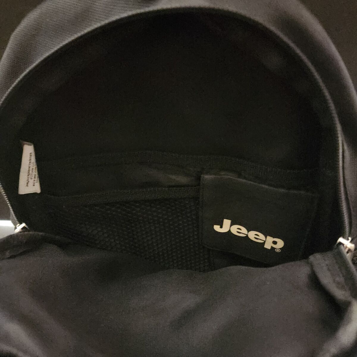 ★JEEP★ logo mini backpack JQ5GAU002BK Jeep Mini Backpack Bag Travel Sport Black Logo Zippered 12