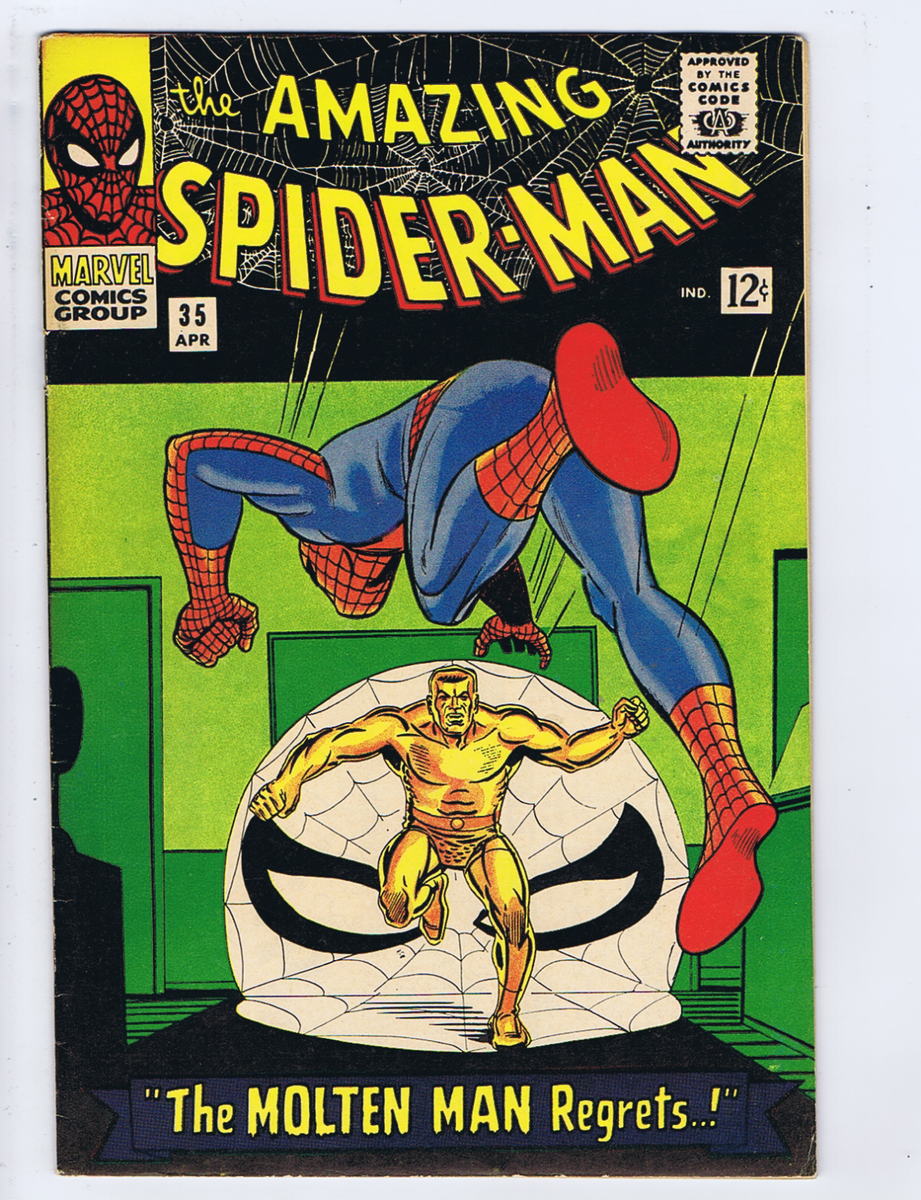 Amazing Spider-Man #35 Marvel 1966 The Molten Man Regrets
