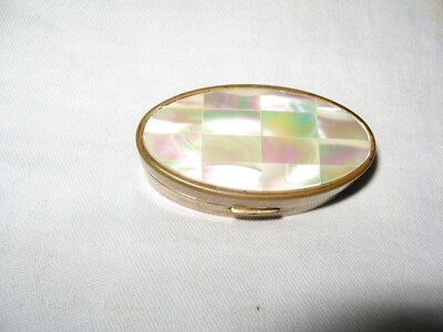 Vintage Max Factor Lipstick Compact with Mother of Pearl Inlay