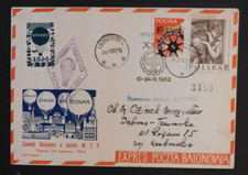 1962 Poznan Poland  Postcard Cover to Dabrowa Balloon Flight