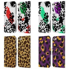 HAROULITA ANIMAL PRINTS LEATHER BOOK WALLET CASE COVER FOR APPLE iPOD TOUCH MP3
