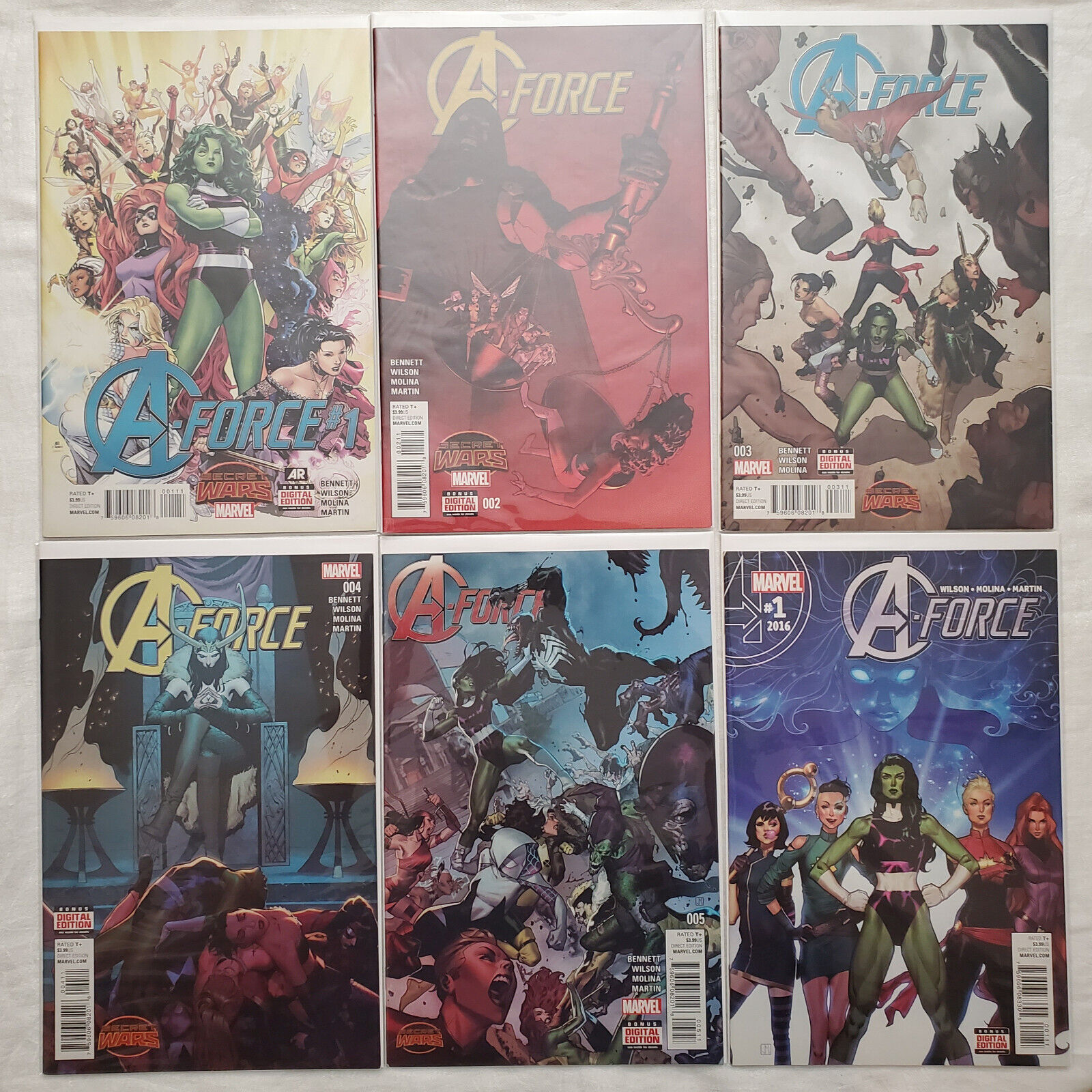 Marvel Comics A-Force 2015 #1-5 2 3 4 FULL RUN 2016 #1 1st Singularity Avengers