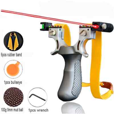 Lance Pierre Fronde Laser Chasse Catapulte Puissante L&eacute;g&egrave;re Bille &eacute;lastique