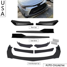 Glossy Black Front Bumper Lip Splitter Lower Spoiler Body Kit For Toyota Corolla