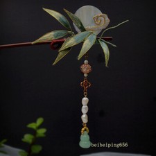 Chinese Ancient Silk Flower Hairpin Bamboo Hairpin Handmade Hanfu Accessory