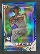 2021 Bowman Draft 1st Edition Peter Heubeck Blue Foil Refractor 112/150