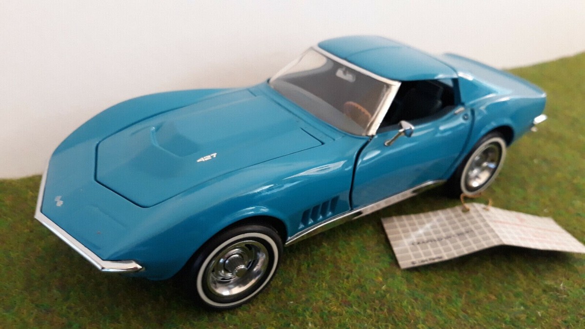 CHEVROLET CORVETTE 1968 cabriolet convertible 1/24 FRANKLIN MINT B11RH87 voiture