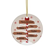 Personalized Ceramic Ornament, Family Christmas Ornament, Customize it Ornament