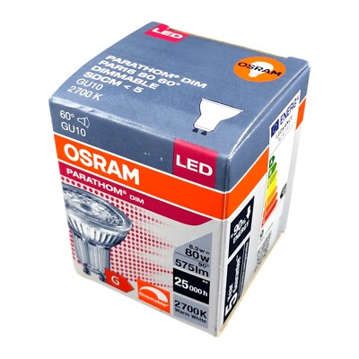 10x Pack OSRAM 8.3W GU10 2700K 927 Parathom DIM PAR16 60Deg LED Leuchtmittel
