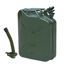 Jerry Can Gasoline Oil Army Army Backup Metal Steel 5 Gallon 20l Tank Green