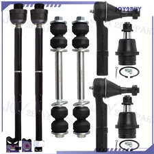 8Pc Front Sway Bars Tie Rod Ends For 2007-2013 Chevy Suburban 1500 & Silverado