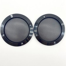 2- 4" Speaker Cover Grill For Car Audio DJ PA Speaker Black ABS Frame Metal Mesh