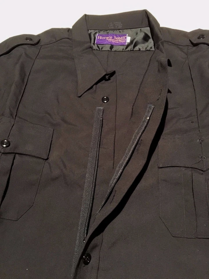 Ohio Sheriff Black Zippered Closure Short Sleeve Shirt, 4X - Image 2 of 3