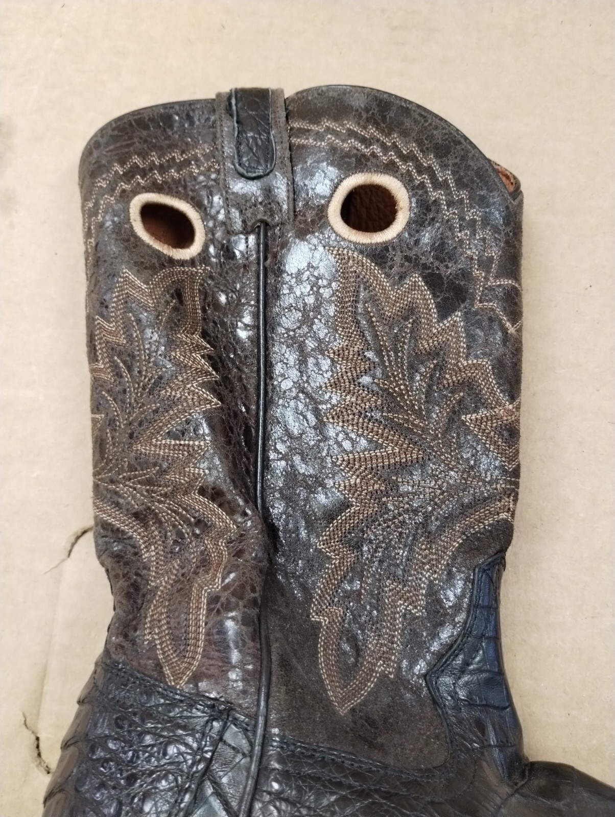 ROCKY WOMEN'S LEATHER COWBOY BOOTS BROWN/BLACK SIZE 9 eBay