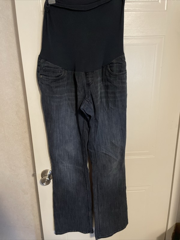 Oh Baby Motherhood Maternity Jeans Size M Blue Denim Dark Wash Stretch Pockets