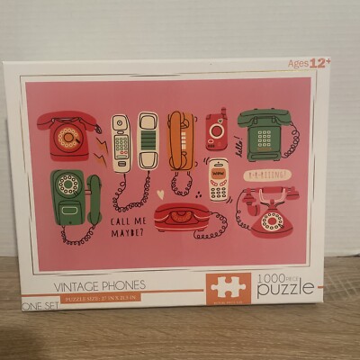 Vintage Phones 1000 Piece Jigsaw Puzzle 27  X 21  - New Open Box
