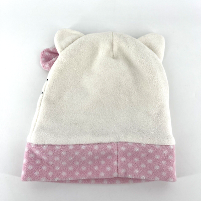 Hello Kitty Fleece Women/Youth Pink/white Polka Dot Beanie Hat Sz - Main Image