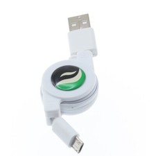 USB Cable Retractable MicroUSB Charger Power Cord Sync for Cell Phones