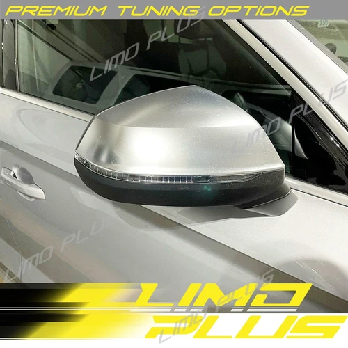 With Lane Assist Matt Chrome Mirror Cover Caps For Audi Q5 SQ5 Q7 SQ7 2018-2024