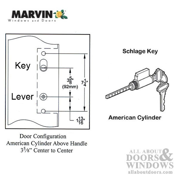 小物 Marvin Marvin Entry Door Handle Keyed With Thumbturn White Active