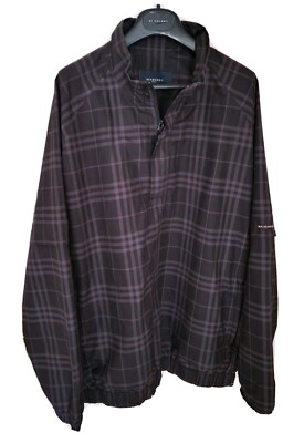 XL相当◆BURBERRY GOLF【nylon jacket black】 Mens BURBERRY GOLF overhead wind cheater/jacket/coat. Size Large