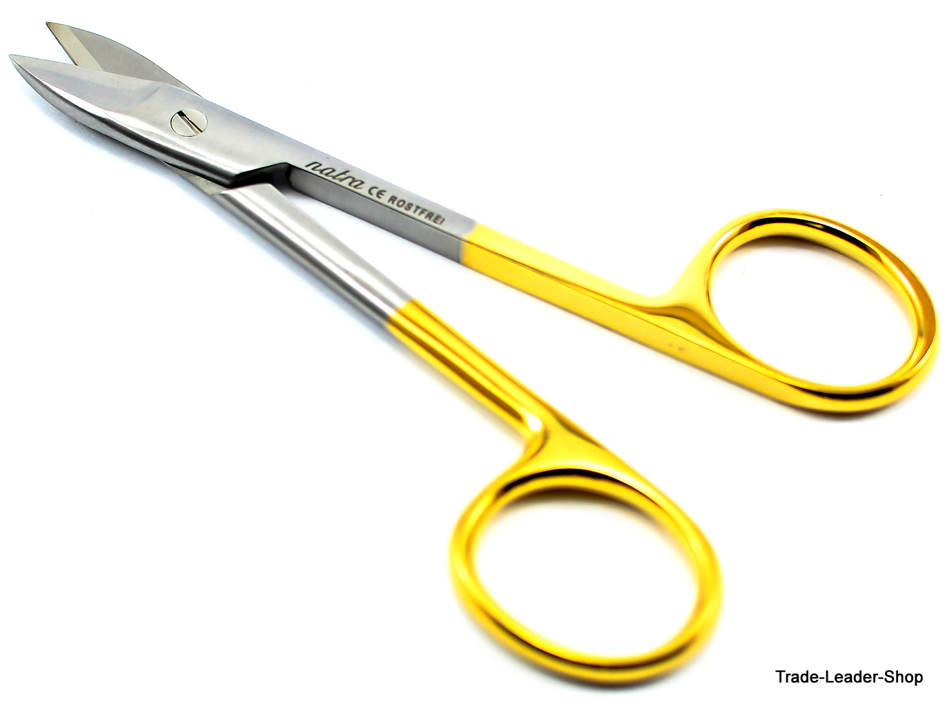 Beebee Crown Scissors Straight 4 1/8in TC Dental Surgical Micro Crowns