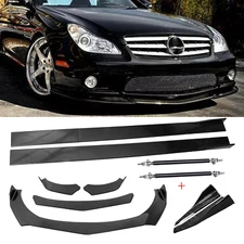 Front Bumper Splitter Spoiler Rear Lip For Mercedes-Benz Carbon Fiber Body Kit