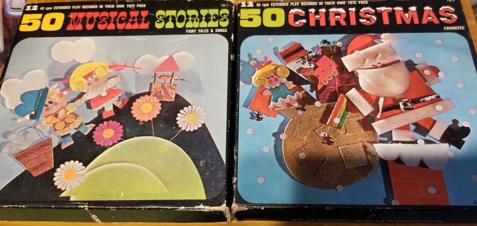 45rpm vinyl records, musical stories and Christmas songs collection of 100-image