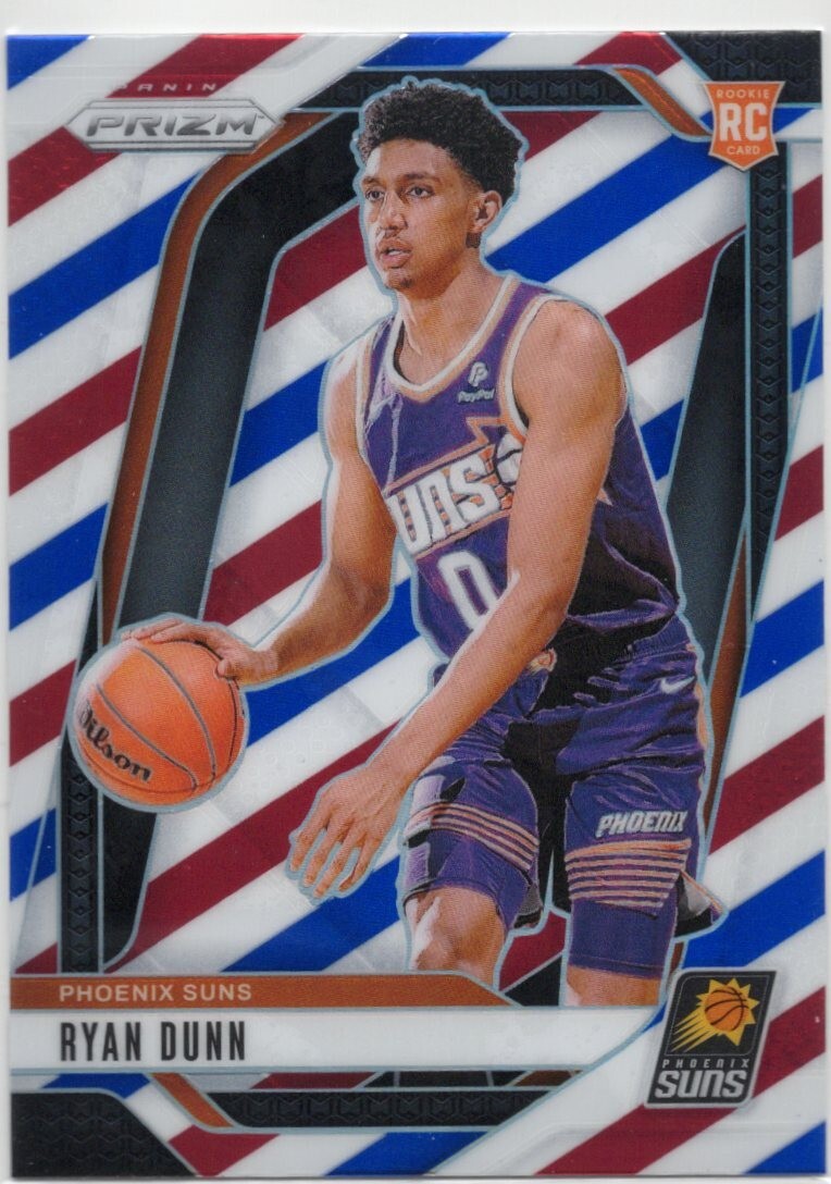 Ryan Dunn 2024-25 Panini Prizm #258 Red White Blue Prizm RC SUNS