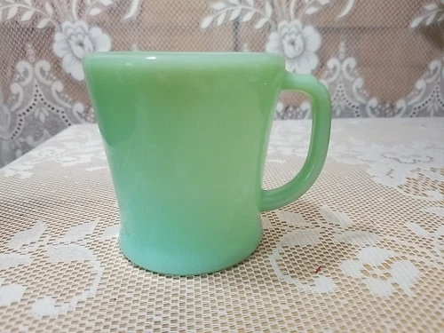 Fire King Jadeite D Handle Mug Glass Coffee Cup