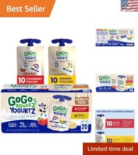 Convenient yogurtZ Variety Pack - Strawberry  Banana, 20 Portable Snack Pouches