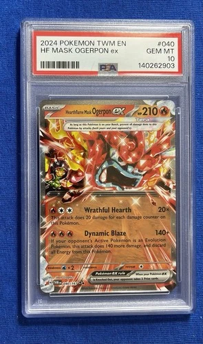 2024 POKEMON TWILIGHT MASQUERADE TWM EN #40 HF MASK OGERPON ex PSA 10 LOW POP!