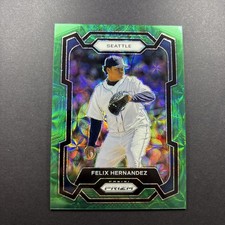 Felix Hernandez 2024 Panini Prizm #83 Green Prizm /75 Mariners