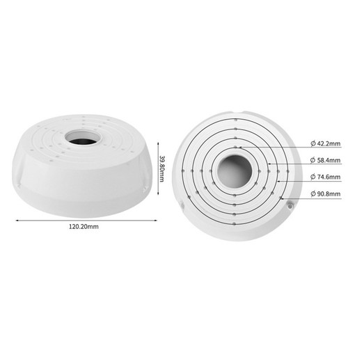 Waterproof Junction Box for IP Cameras For Dome Camera Mount for Indoor Use - Afbeelding 4 van 6