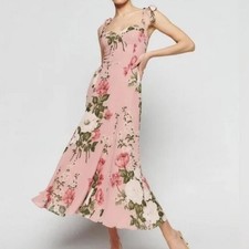 Reformation Nadira Dress In Rose Garden Size 0