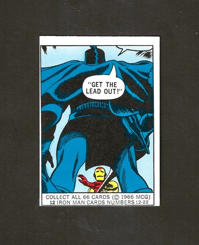 1966 Donruss Marvel Super Heroes IRON MAN ROOKIE CARD #12