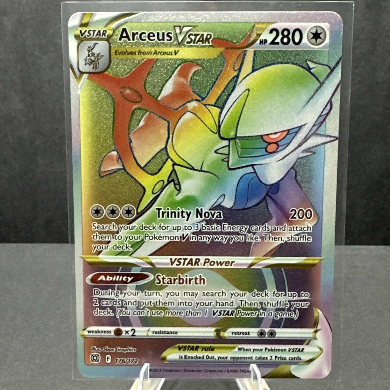 Arceus VSTAR (Secret) 176/172 - Swsh09 Brilliant Stars Holo Pokémon TCG Card NM