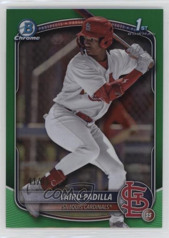 2025 Bowman Chrome Prospects Green Refractor 41/99 Yairo Padilla #BCP-236 0xh3