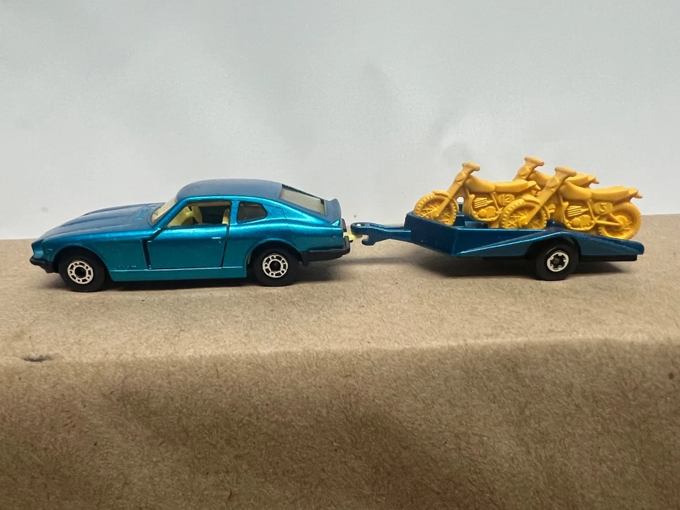 Vintage MATCHBOX 900 - TP-21 DATSUN 260Z & MOTORCYCLE TRAILER Clean - Image 2 of 4