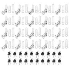 20 Pack Keyed Alike Cabinet Locks with Key 1-1/8 Inch for RV Drawer, Silver