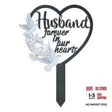 Stake Graves Cemetery Decorations - Metal Memorial Grave Markers, Men Husband