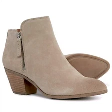 Frye - Women's Judith Double Zip gray /Taupe heeled Ankle Boots size 8
