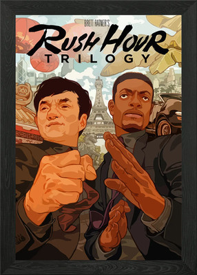 Rush Hour Trilogie Filmposter gerahmt Wandbild Poster Leinwanddruck Bild