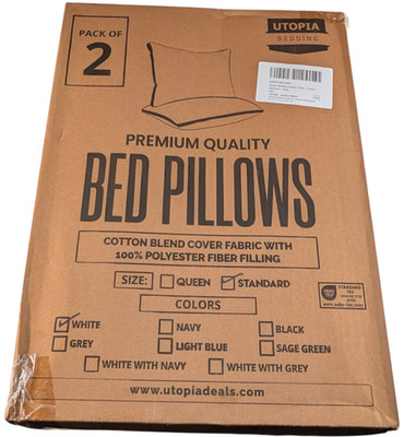 Utopia Bedding Bed Pillows Standard White 2 Pack