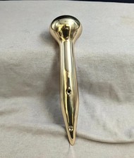 Solid Brass Horse Hames Ball Knob 7 1/2" Long Handle for Wooden Walking Stick