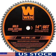 14-In 66Tooth Carbide-Tipped Professional Metal Saw Blade for Mild Steel Cutting
