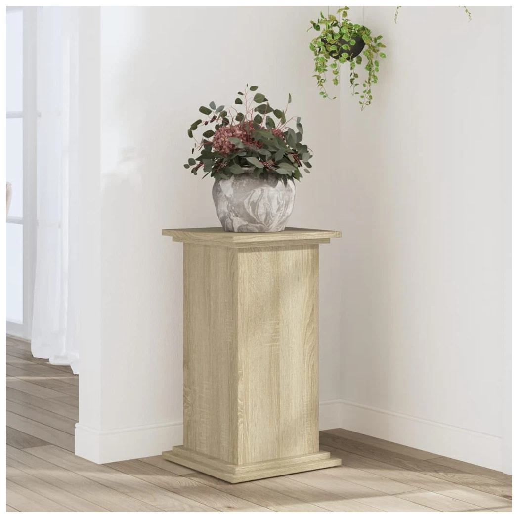 Plant Stand Sonoma Oak 33x33x60cm Engineered Wood Modern Indoor Outdoor Minimal