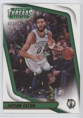 2021-22 Panini Chronicles Threads Red 80/149 Jayson Tatum #96 04br