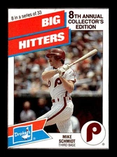 1988 Drake's Big Hitters #8 Mike Schmidt - NM-MT