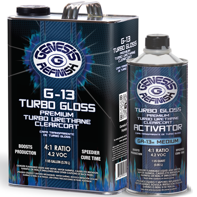 #ad #ad Automotive Paint Turbo Urethane 4:1 Clearcoat G 13 With Hardener 1 Gallon Kit $89.99